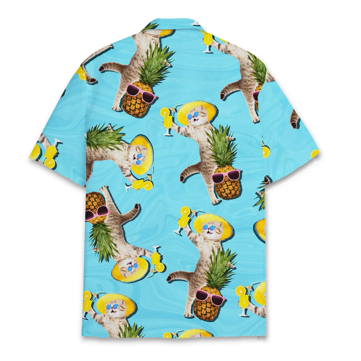 Island Funny Pineapple Cat Aloha Hawaiian Shirt For Coastal Getaways, Outdoor Gatherings, And Thoughtful Gift Giving