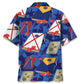 American Cornhole Blue Hawaiian Shirt For Heritage Inspired Events, Beach Travel, And Thoughtful Gifting