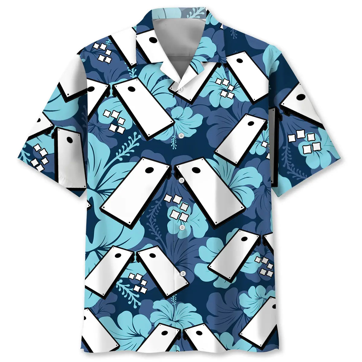 Hawaiian Shirt / Adults / S Cornhole Hibiscus Hawaiian Shirt