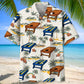 Tropical Cornhole Palm Tree Hawaiian Shirt For Summer Vacation, Beach Travel, And Casual Wear