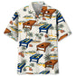 Tropical Cornhole Palm Tree Hawaiian Shirt For Summer Vacation, Beach Travel, And Casual Wear