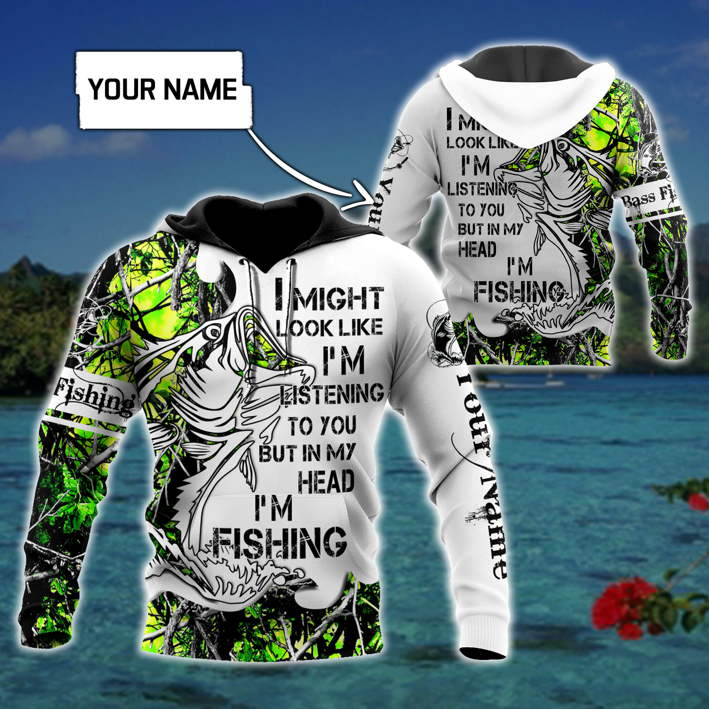 Bass Fishing Tattoo Hoodie For Anglers Outdoor Adventures Travel And Everyday Comfort