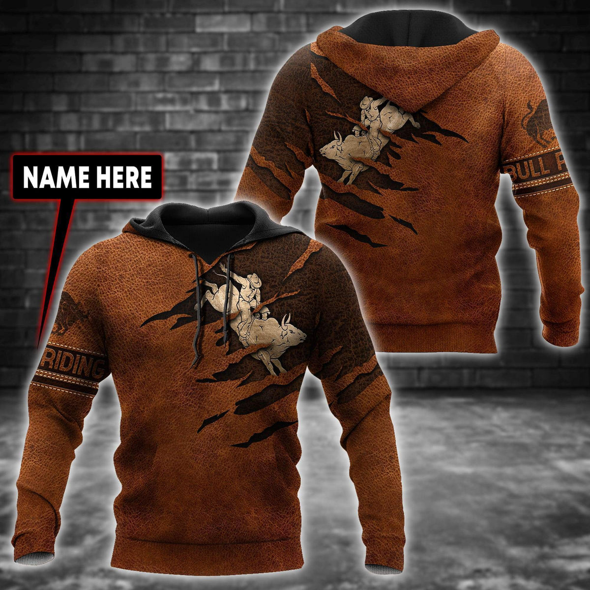 Bull Rider Hoodie For Casual Outfits Outdoor Trips And Comfortable Layering