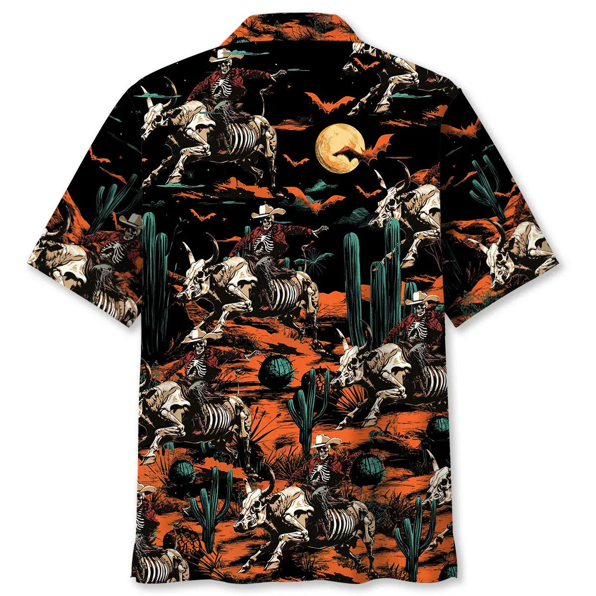 Halloween Cowboy Desert Hawaiian Shirt For Tropical Holidays, Outdoor Gatherings, And Everyday Comfort