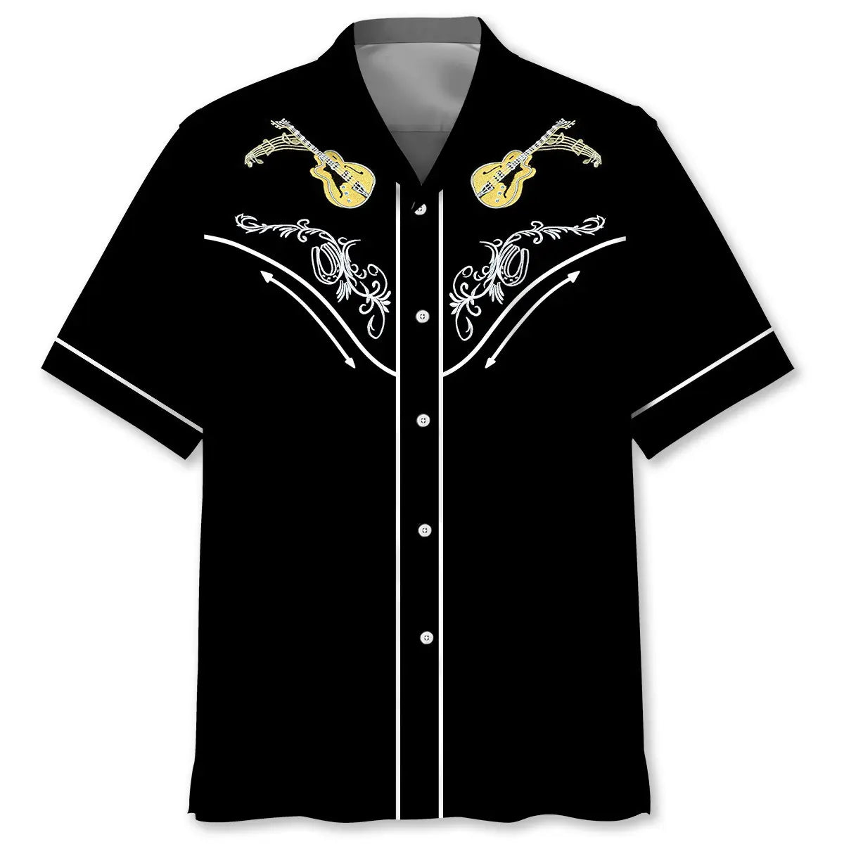 Hawaiian Shirt / Adults / S Cowboy Guitar Hawaiian Shirt
