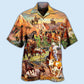 Cowboy Freedom Mountain Hawaiian Shirt Artwork View For Coastal Escapes And Resort Style