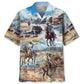 Cowboy Life Vintage Art Hawaiian Shirt For Outdoor Event, Poolside Gathering, And Comfortable Travel Wear