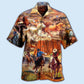 Western Cowboy Freedom Strong Hawaiian Shirt Pattern Detail For Summer Holidays And Outdoor Fun