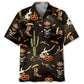 Halloween Cowboy Skull Hawaiian Shirt For Halloween Parties, Beach Trips, And Bold Seasonal Style