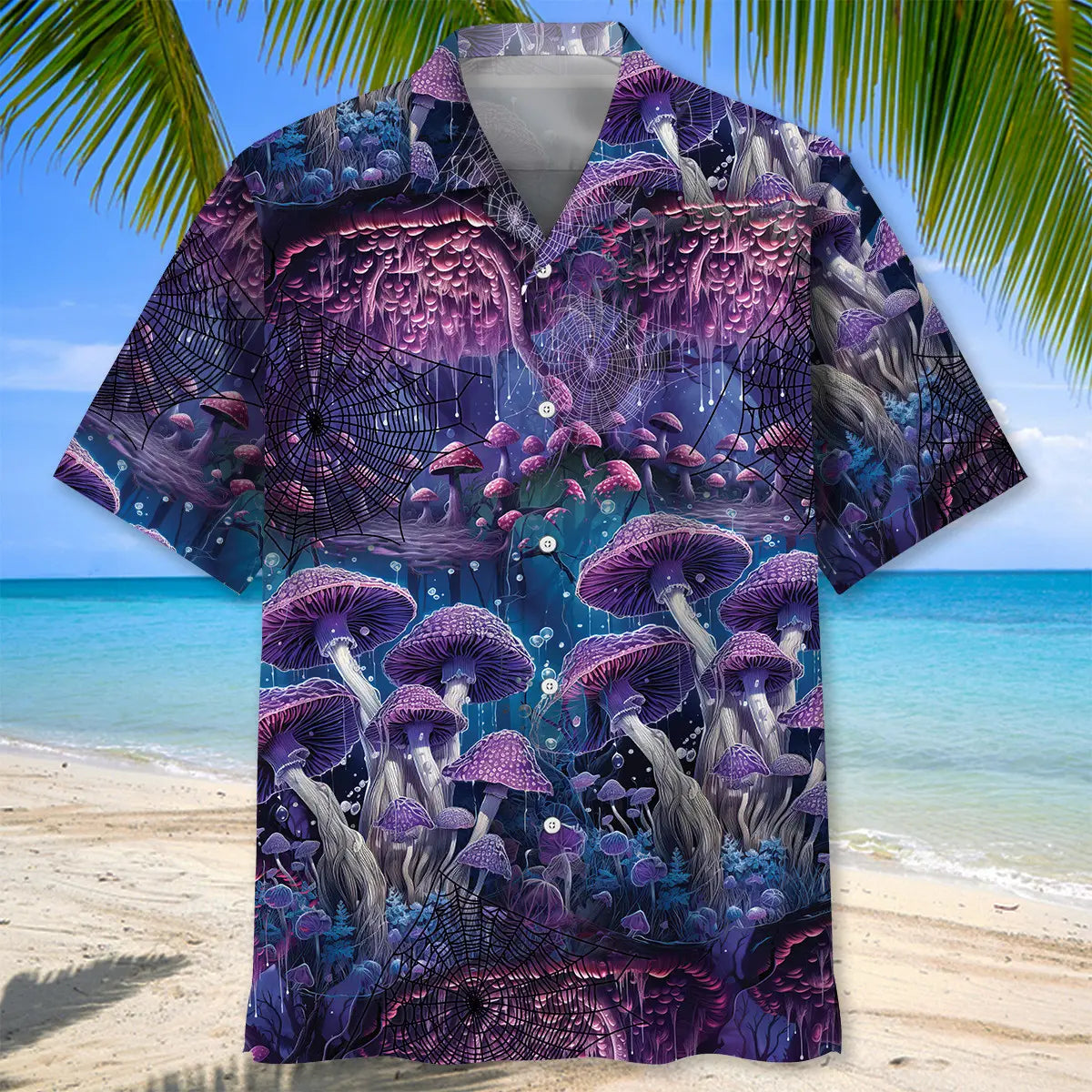 Creepy Mushroom Hawaiian Shirt For Beach Days, Summer Outings, And Thoughtful Gift Giving