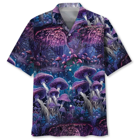Creepy Mushroom Hawaiian Shirt For Beach Days, Summer Outings, And Thoughtful Gift Giving
