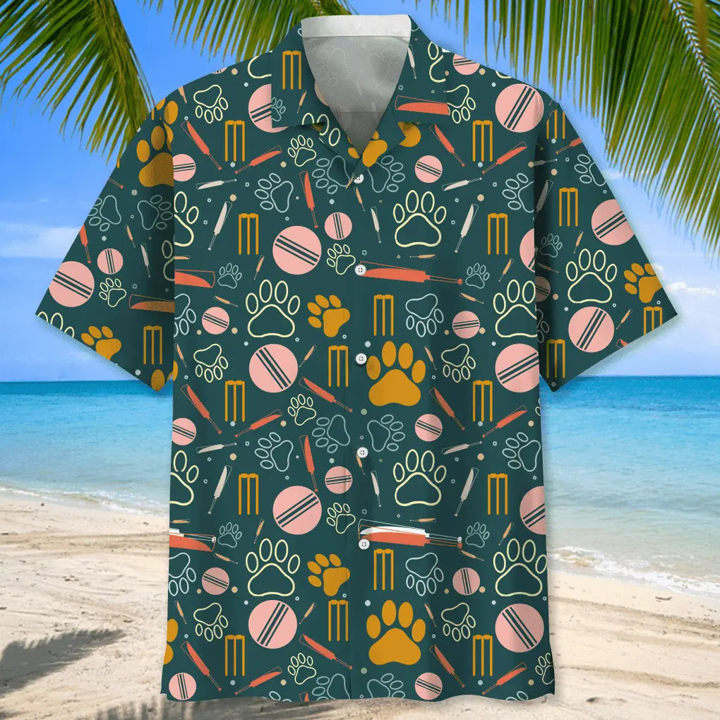 Cricket Dog Hawaiian Shirt For Coastal Travel, Casual Events, And Comfortable Summer Wear