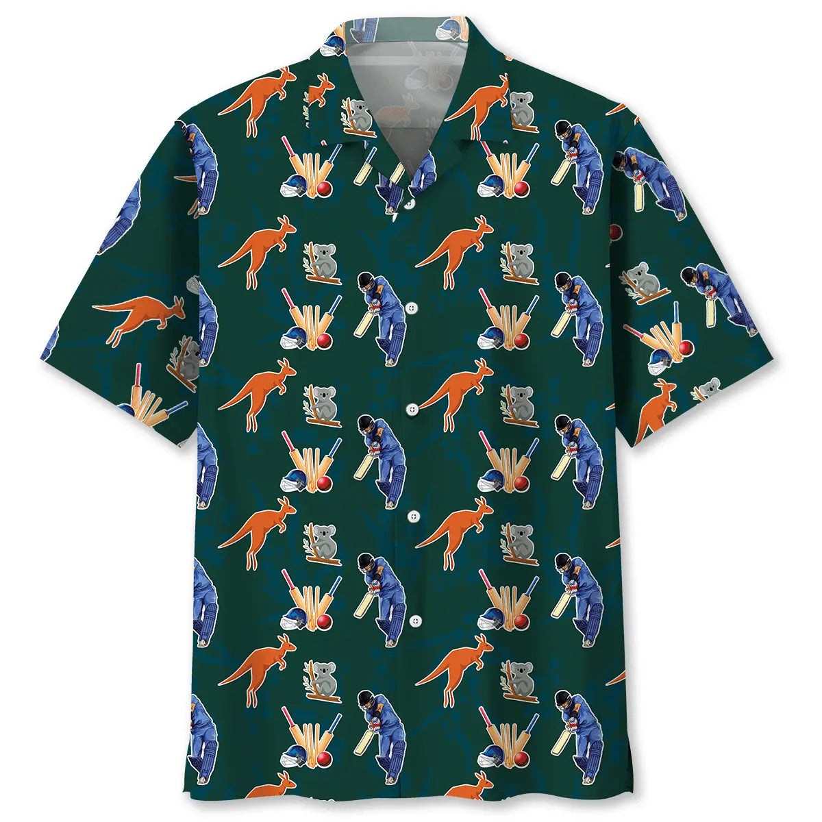 Cricket Blue Hawaiian Shirt For Island Vacations, Resort Wear, And Relaxed Seasonal Style