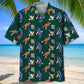 Cricket Blue Hawaiian Shirt For Island Vacations, Resort Wear, And Relaxed Seasonal Style
