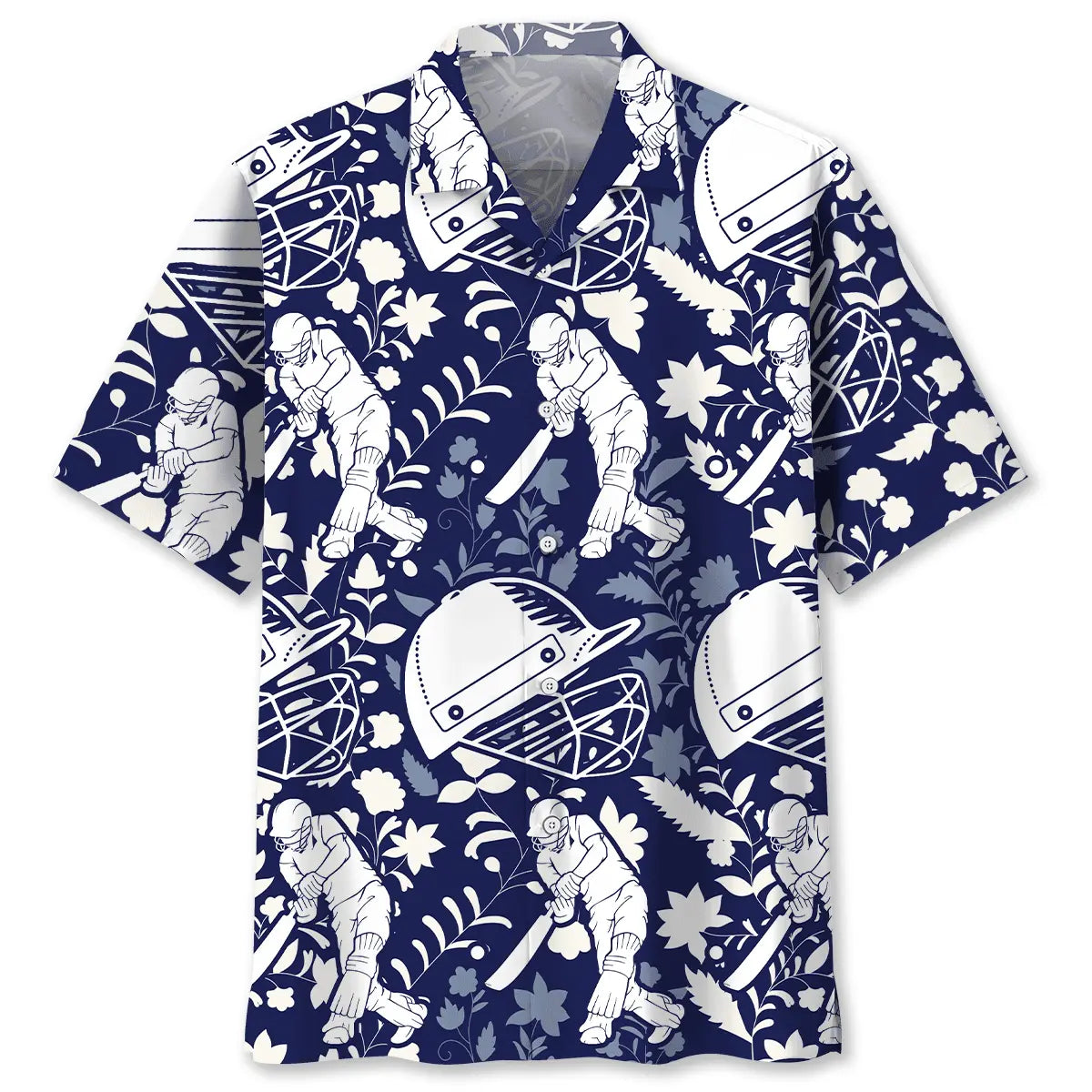 Cricket Blue Hawaiian Shirt For Island Vacations, Resort Wear, And Relaxed Seasonal Style