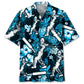 Cricket Hibiscus Blue Hawaiian Shirt For Sports Fans, Summer Outings, And Relaxed Vacation Wear