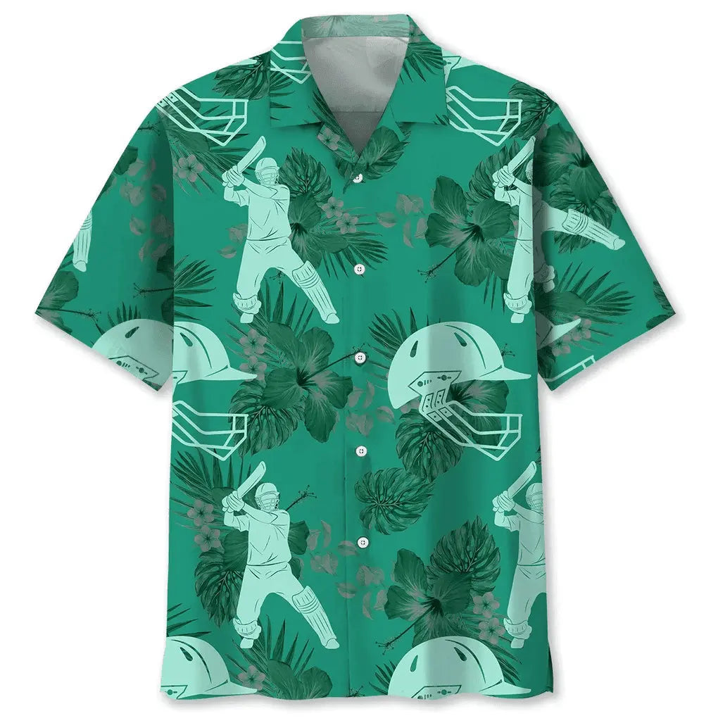Cricket Kelly Green Hawaiian Shirt For Coastal Travel, Casual Events, And Comfortable Summer Wear