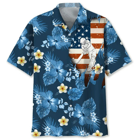American Tropical Cricket Hawaiian Shirt For Heritage Inspired Events, Beach Travel, And Thoughtful Gifting