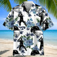 Cricket White Nature Hawaiian Shirt For Tropical Holidays, Outdoor Gatherings, And Everyday Comfort