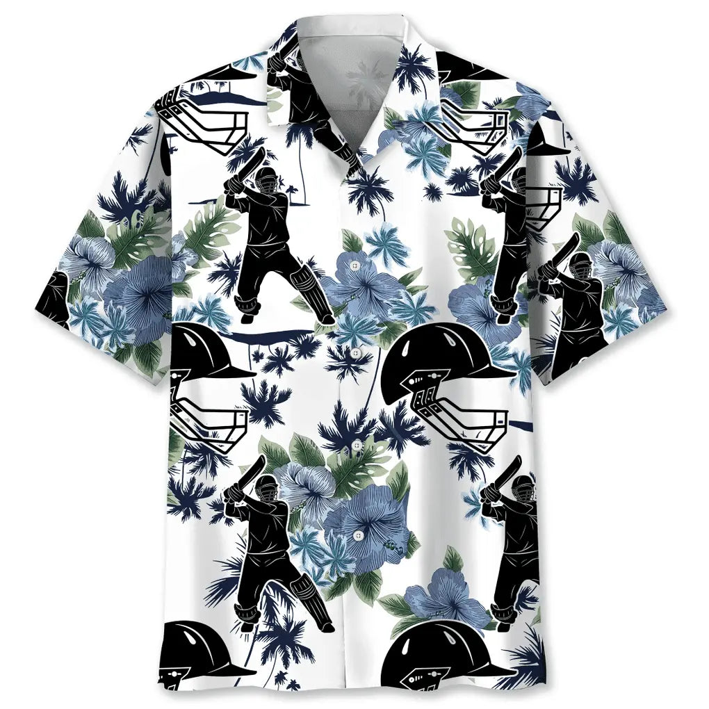 Cricket White Nature Hawaiian Shirt For Tropical Holidays, Outdoor Gatherings, And Everyday Comfort