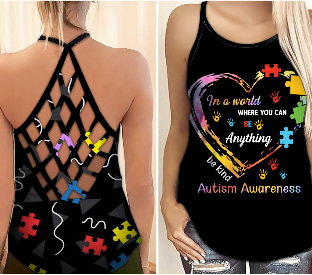 Autism Awareness Kindness Hollow Tank Top For Support Events And Casual Styling