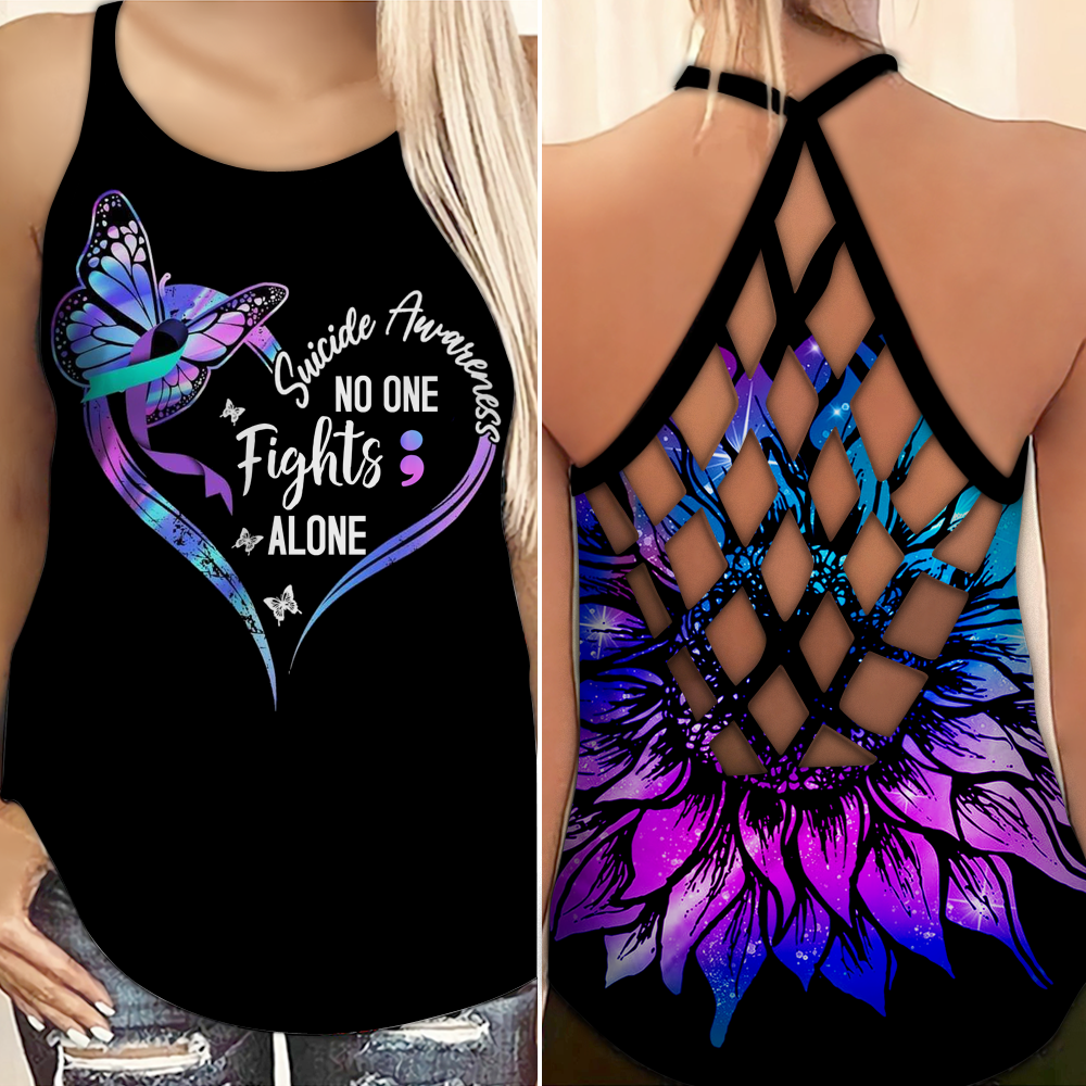 Expressive Wellness Support Hollow Tank Top For Community Gatherings Fitness Sessions And Everyday Wear