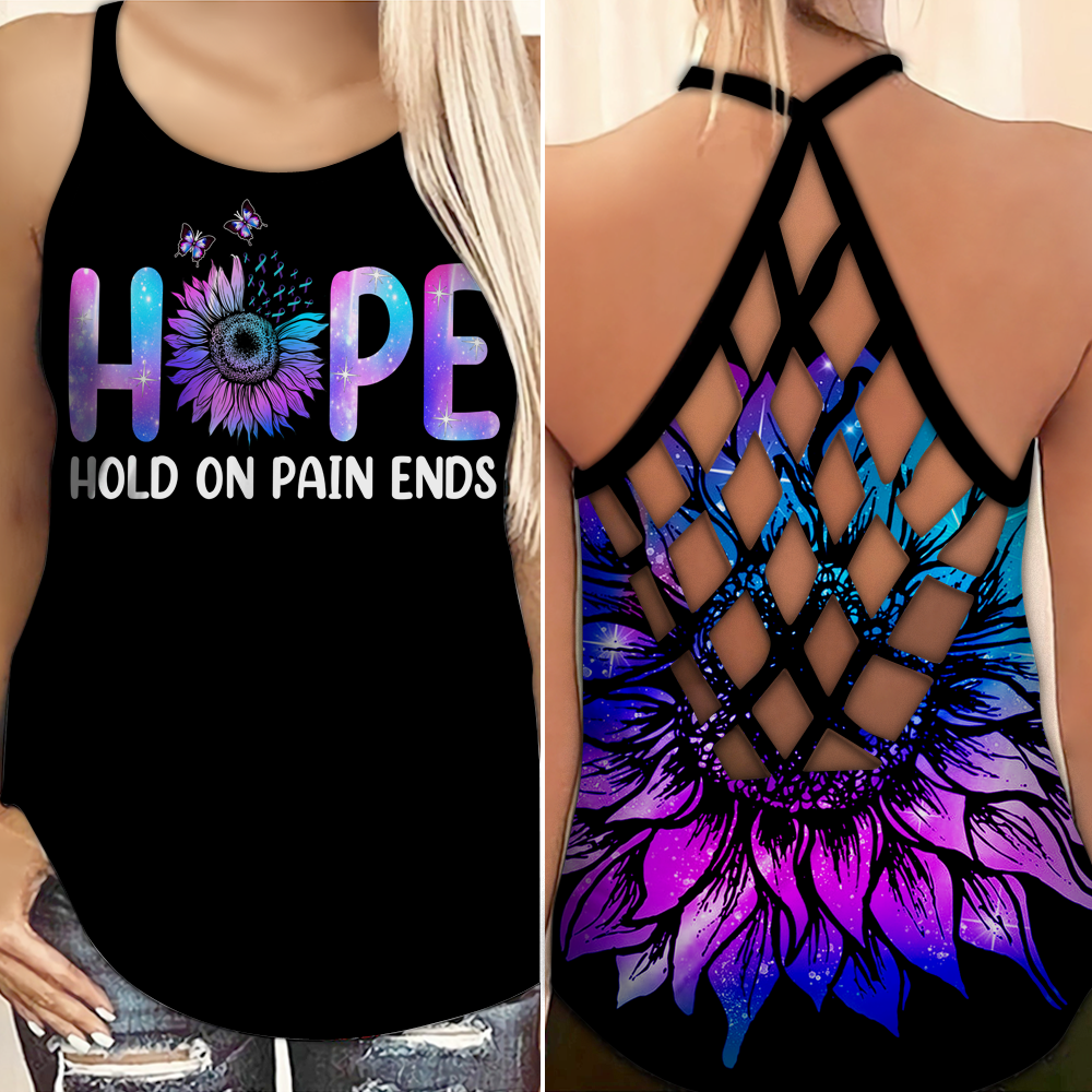 Expressive Wellness Support Hollow Tank Top For Awareness Gatherings Everyday Wear And Thoughtful Gifting
