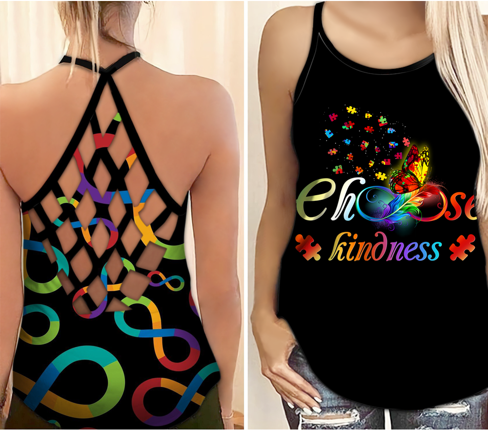 Autism Awareness Choose Kindness Hollow Tank Top For Community Events And Positive Support