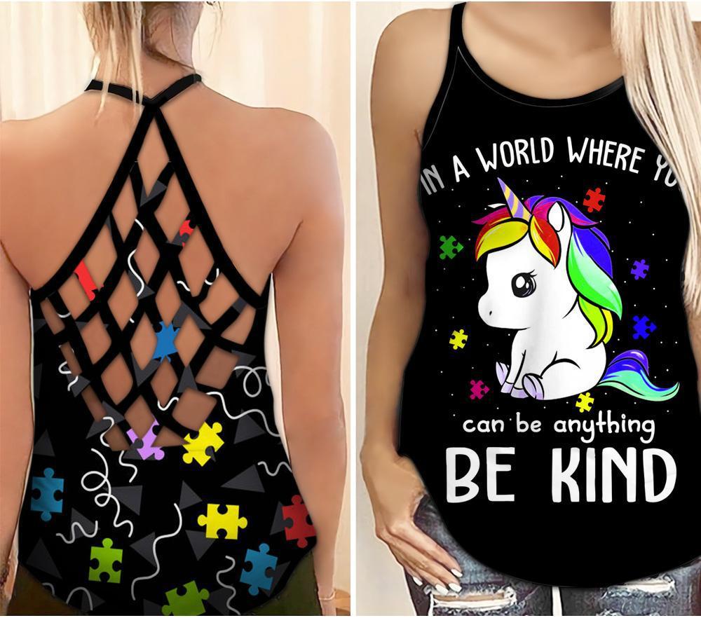 Autism Awareness Kindness Hollow Tank Top For Community Activities And Comfort