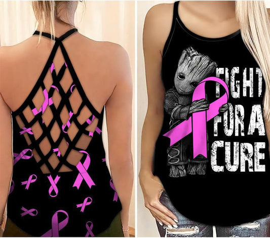 Breast Cancer Awareness Fight For A Cure Hollow Tank Top For Community Events And Positive Support