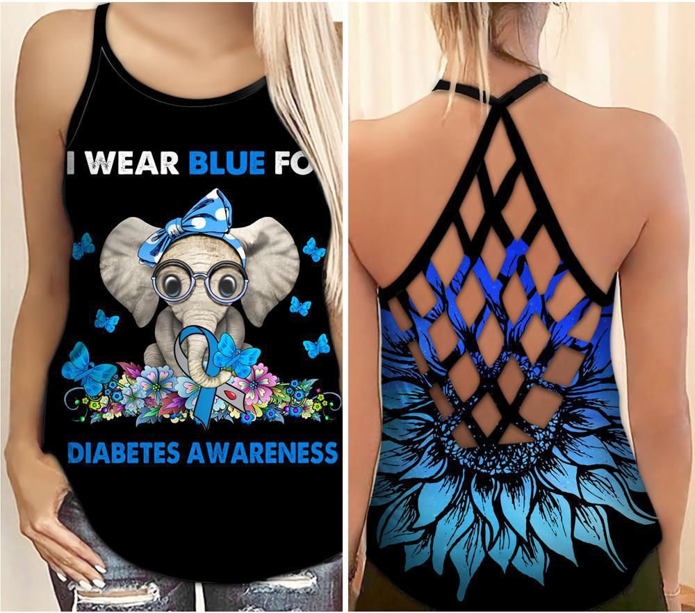 Diabetes Awareness Wear Blue Support Hollow Tank Top For Community Events And Positive Support