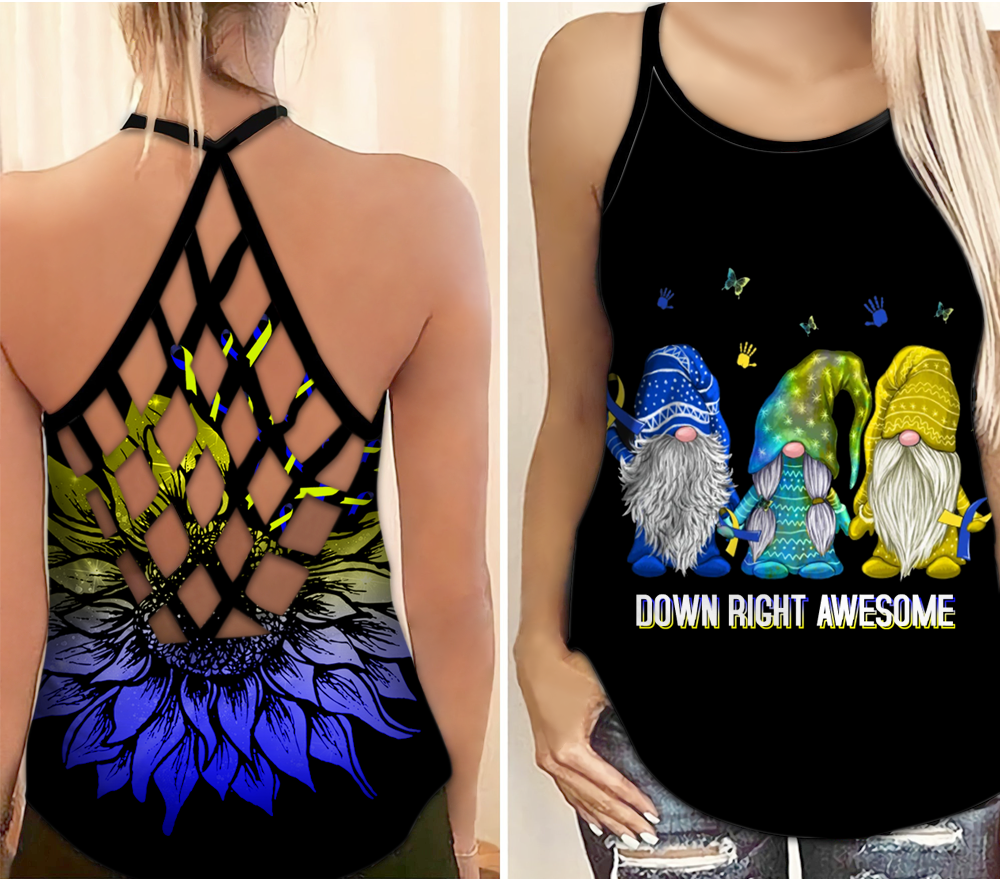 Down Syndrome Awareness Down Right Bold Hollow Tank Top For Community Events And Positive Support