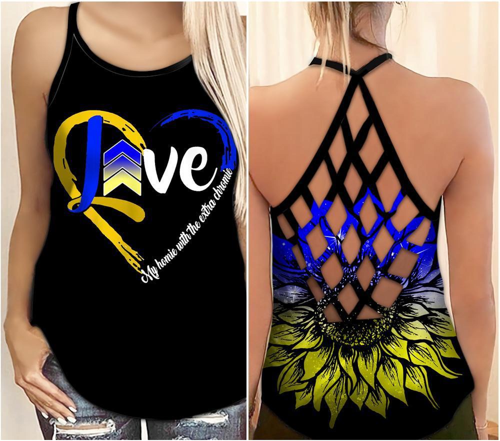 Down Syndrome Awareness Love My Homie Hollow Tank Top For Community Events And Positive Support