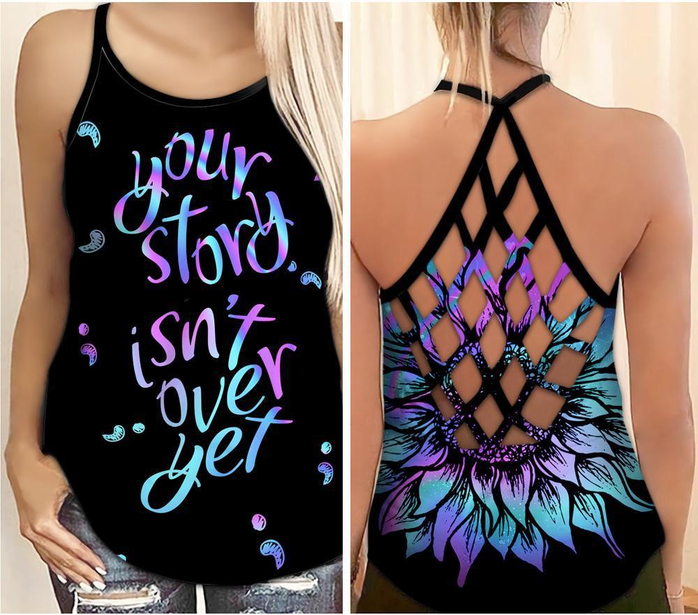 Wellness Support Hollow Tank Top For Positive Community Days And Gifting