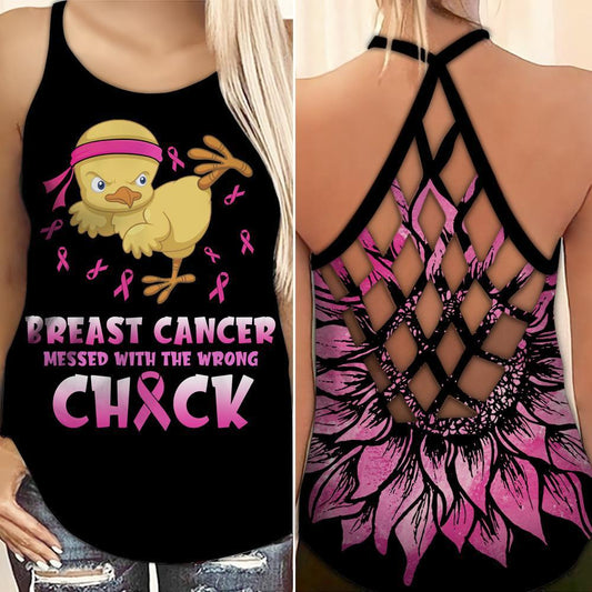 Breast Cancer Awareness Strong Survivor Hollow Tank Top For Community Events And Positive Support