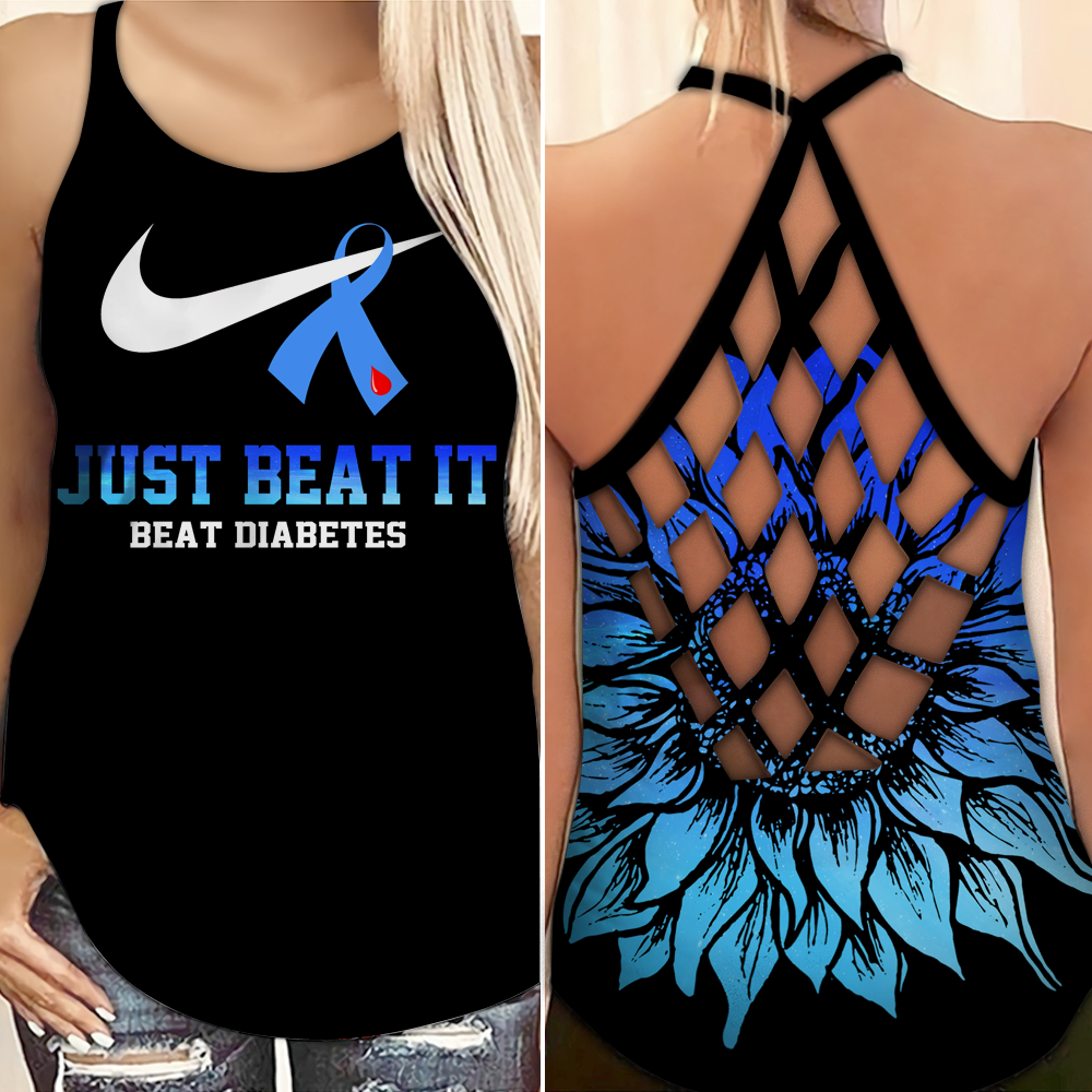 Diabetes Awareness Just Beat It Hollow Tank Top For Community Events And Positive Support