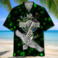 Cross Irish Saint Patrick's Day Hawaiian Shirt For Tropical Holidays, Outdoor Gatherings, And Everyday Comfort