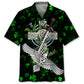 Cross Irish Saint Patrick's Day Hawaiian Shirt For Tropical Holidays, Outdoor Gatherings, And Everyday Comfort