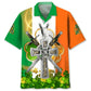 Cross Saint Patrick's Day Hawaiian Shirt For Winter Celebrations, Beach Travel, And Relaxed Holiday Wear