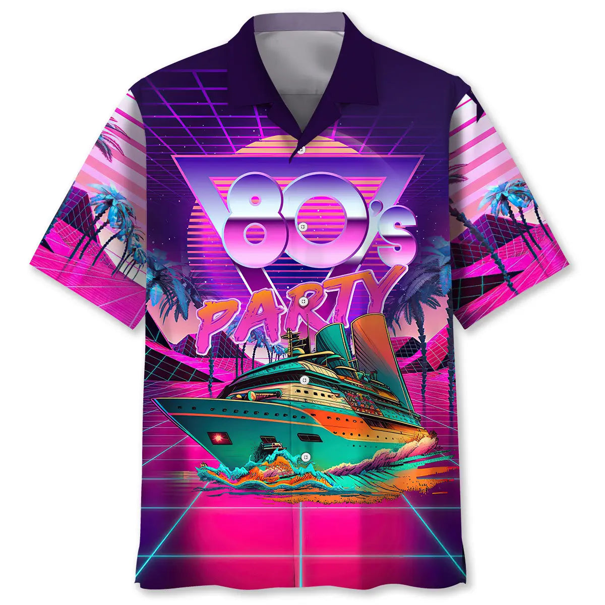 Cruise 80s Hawaiian Shirt For Coastal Travel, Casual Events, And Comfortable Summer Wear