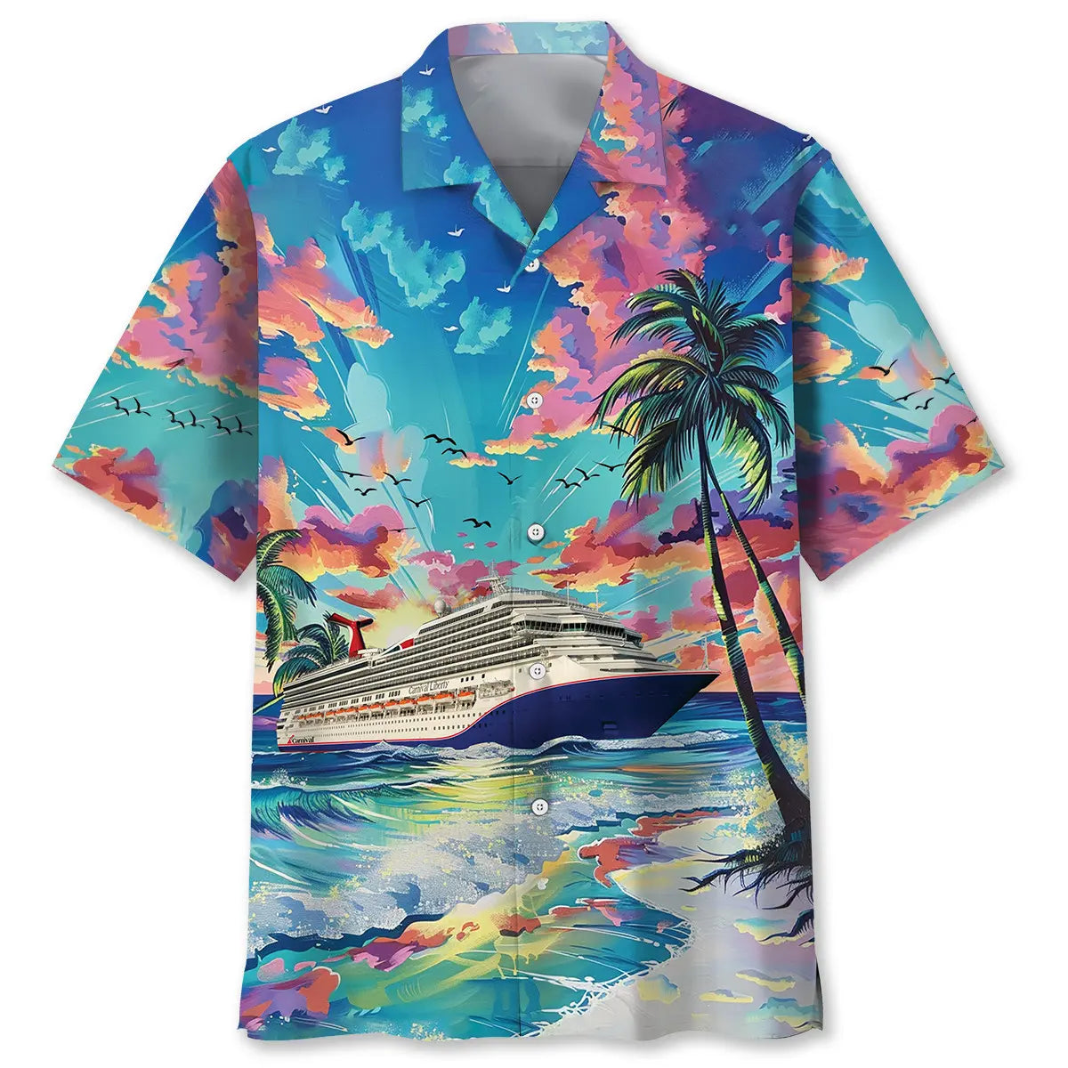 Cruise Cloudy Sky Hawaiian Shirt For Island Getaway, Coastal Adventure, And Easygoing Fashion