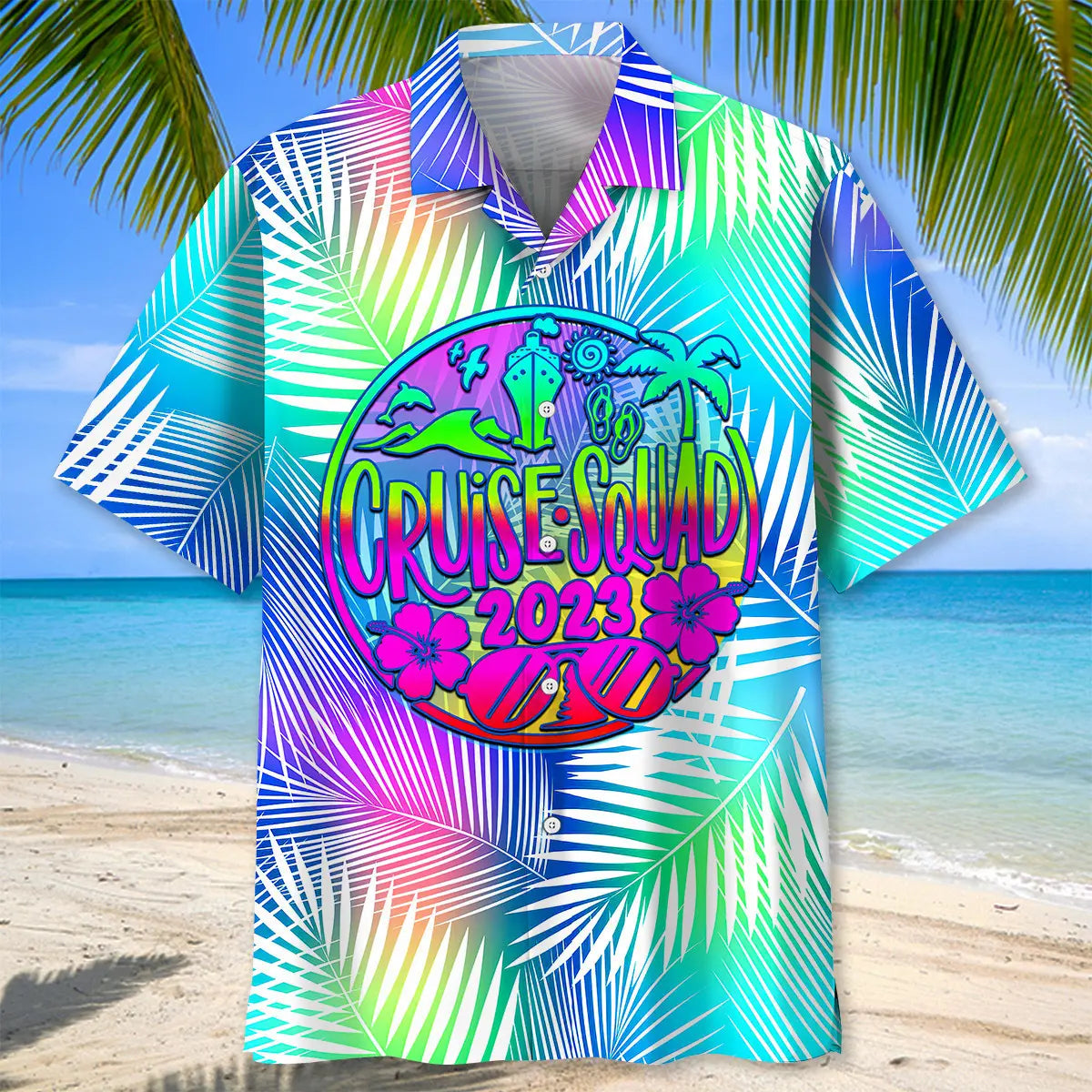 Cruise Squad Hawaiian Shirt For Tropical Holidays, Resort Trips, And Relaxed Coastal Style