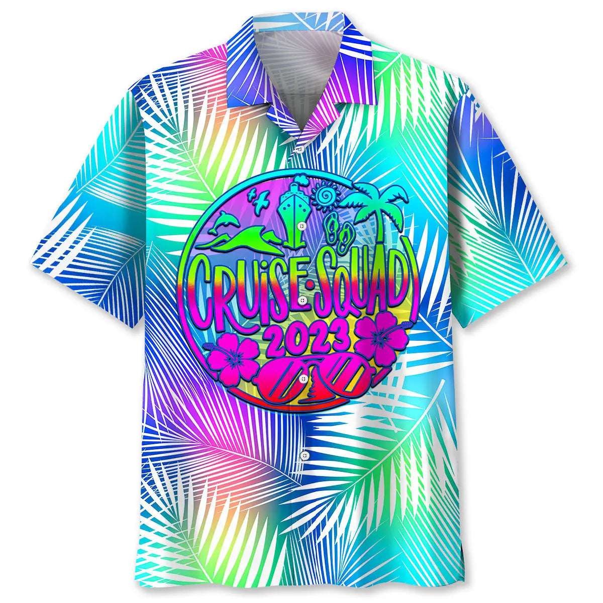 Cruise Squad Hawaiian Shirt For Tropical Holidays, Resort Trips, And Relaxed Coastal Style