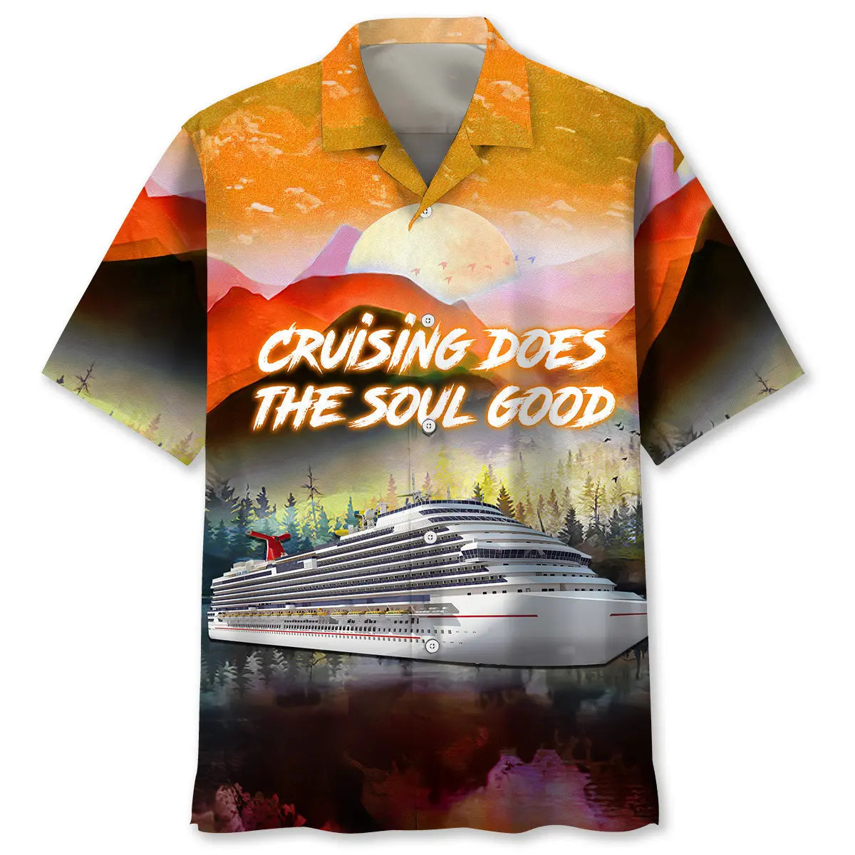 Cruise Sunshine Hawaiian Shirt For Summer Vacation, Beach Travel, And Casual Wear