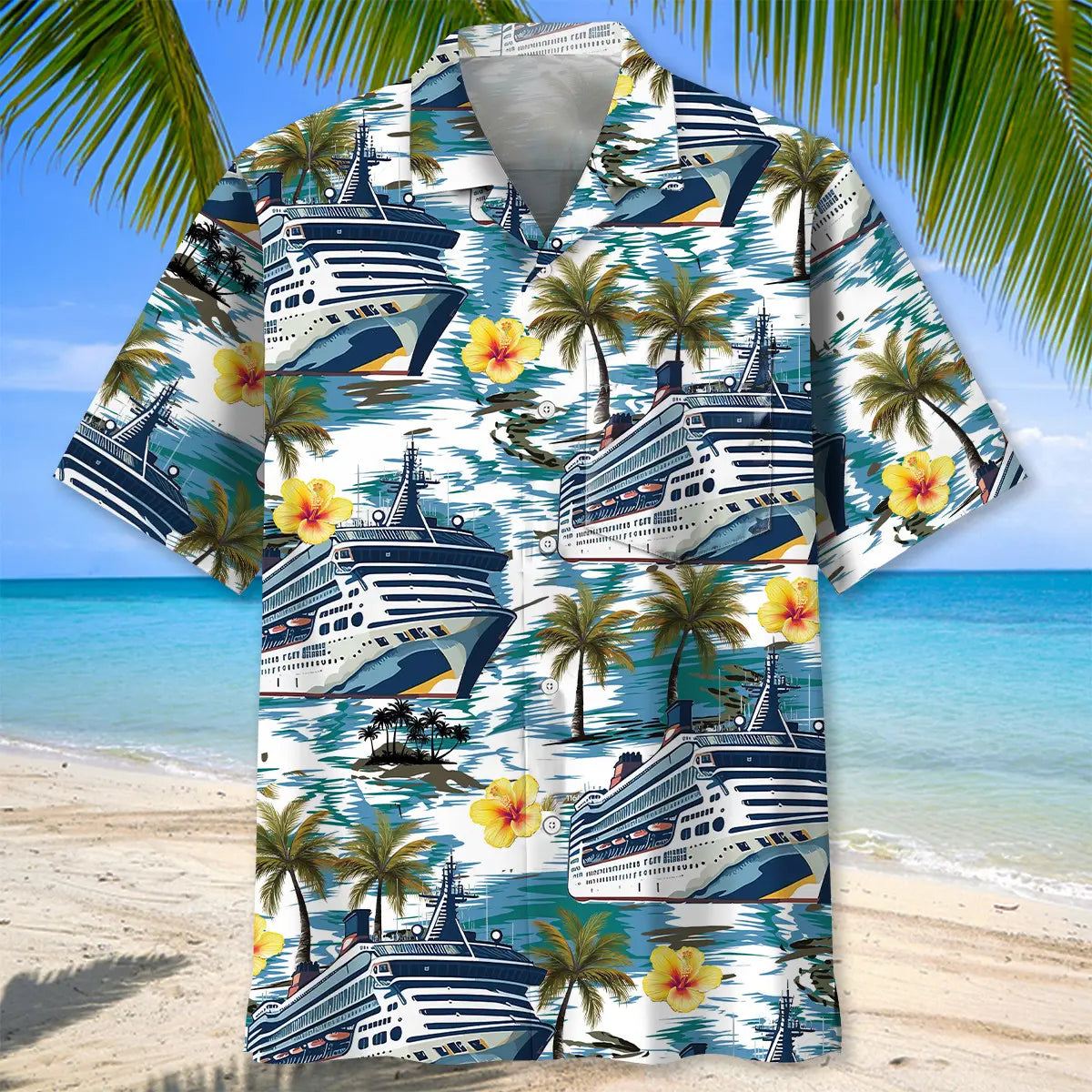 Cruise Tropical Hibiscus Pocket Hawaiian Shirt For Summer Gathering And Casual Outdoor Style