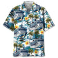 Cruise Tropical Hibiscus Pocket Hawaiian Shirt For Tropical Holiday And Summer Party Style