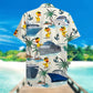 Island Summer Cruising Duck Aloha Cruise Trips Pattern Hawaiian Shirt For Summer Vacation, Beach Travel, And Casual Wear