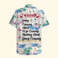 Island Summer Cruising Flamingo Aloha I'm Going Hawaiian Shirt For Animal Lovers, Beach Travel, And Casual Summer Style