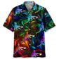 Colorful Curling Hawaiian Shirt For Coastal Travel, Casual Events, And Comfortable Summer Wear