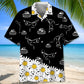 Floral Curling Daisy Hawaiian Shirt For Summer Vacation, Beach Travel, And Casual Wear